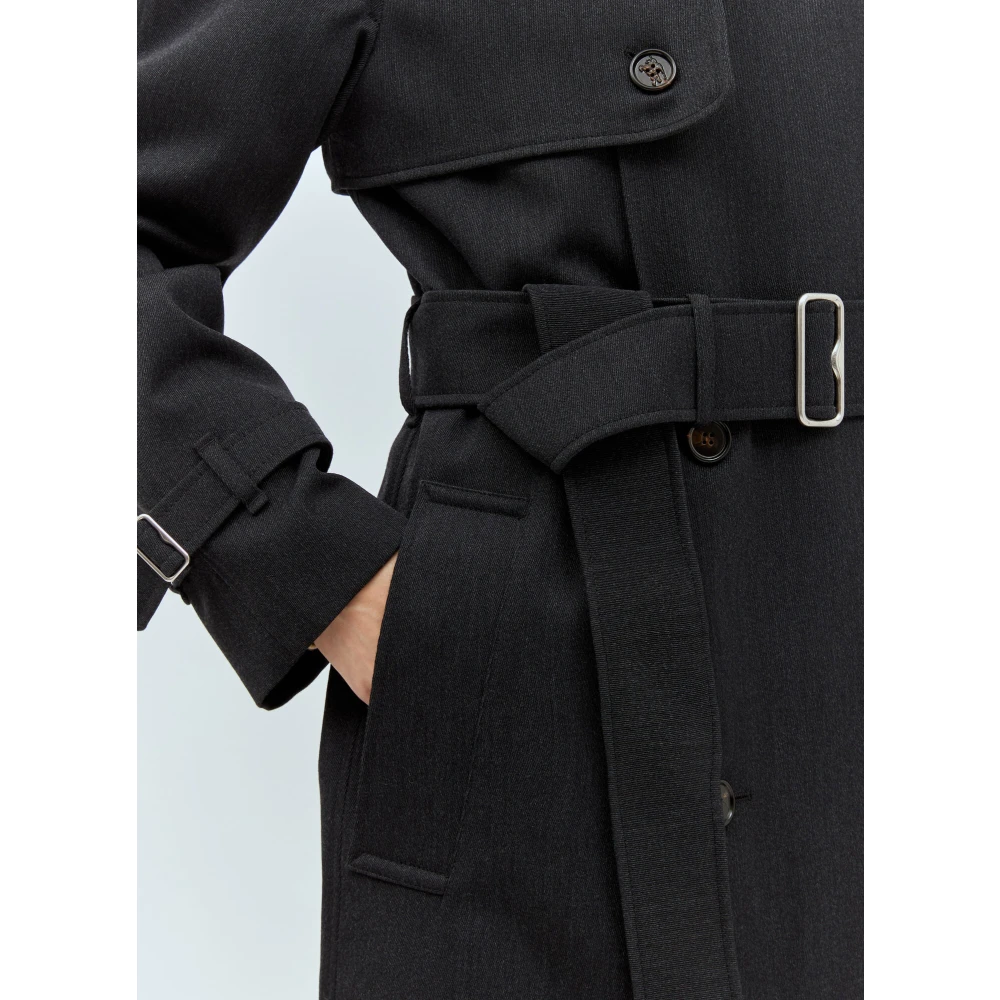 Burberry Wollen Trenchcoat Gray Dames