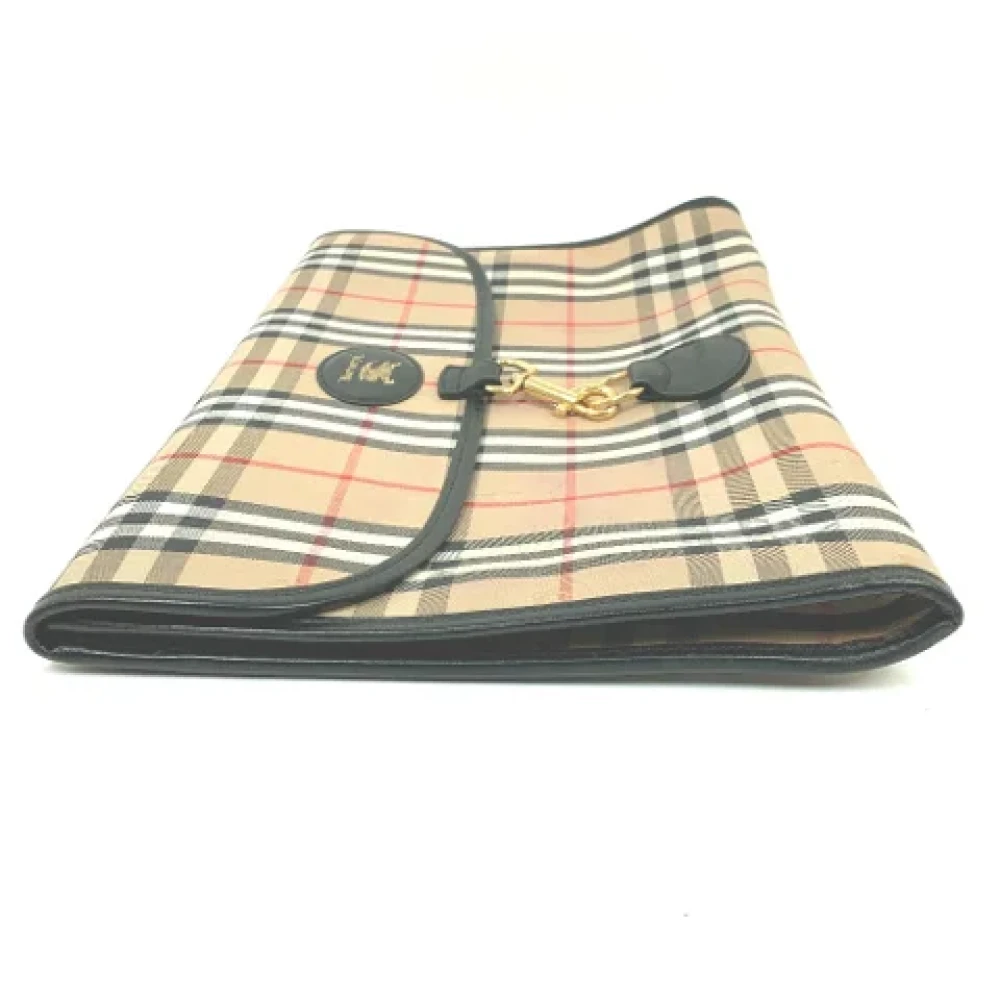 Burberry Vintage Pre-owned Fabric clutches Beige Dames