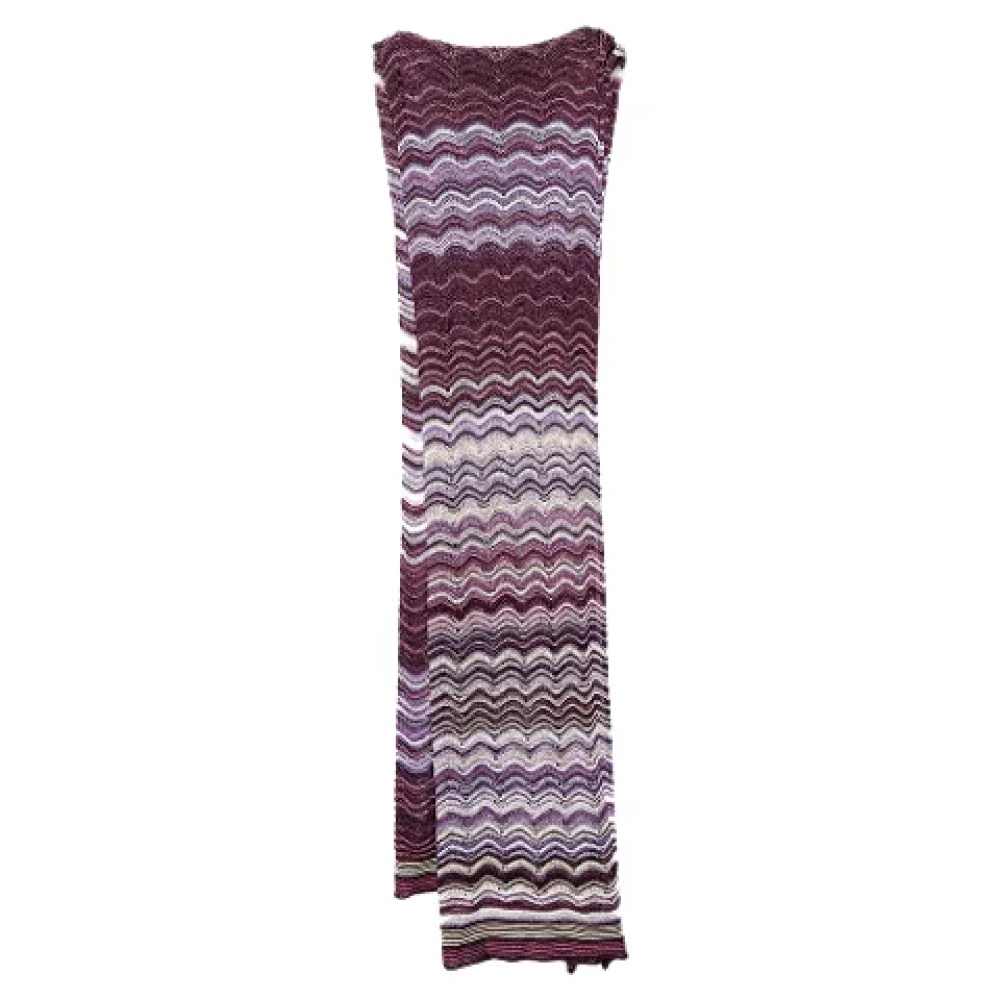 Missoni Pre-owned Fabric scarves Purple Dames
