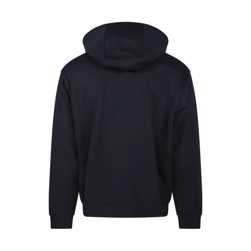 Emporio Armani Blauwe Hoodie Sweatshirt Blue Heren