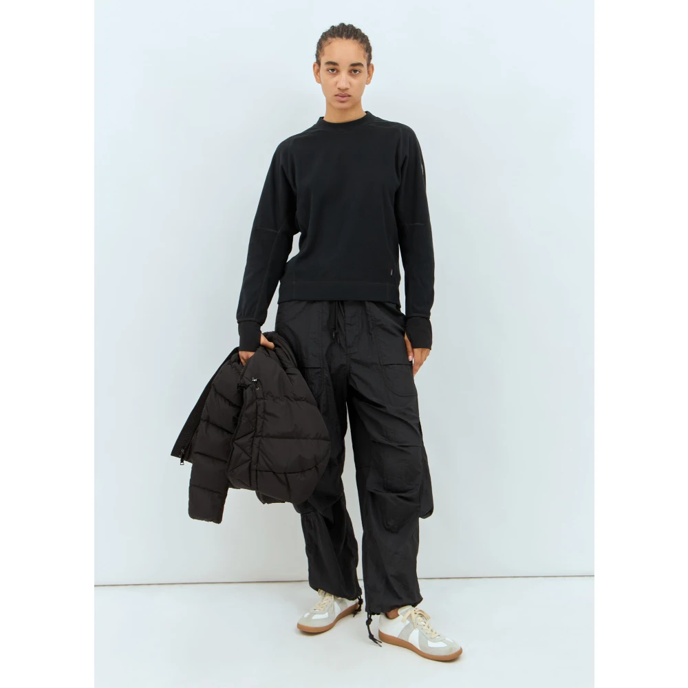 Moncler Reflecterende Logo Fleece Sweatshirt Black Dames