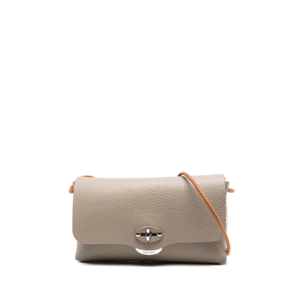 Zanellato Taupe Leren Clutch Tas Gray Dames