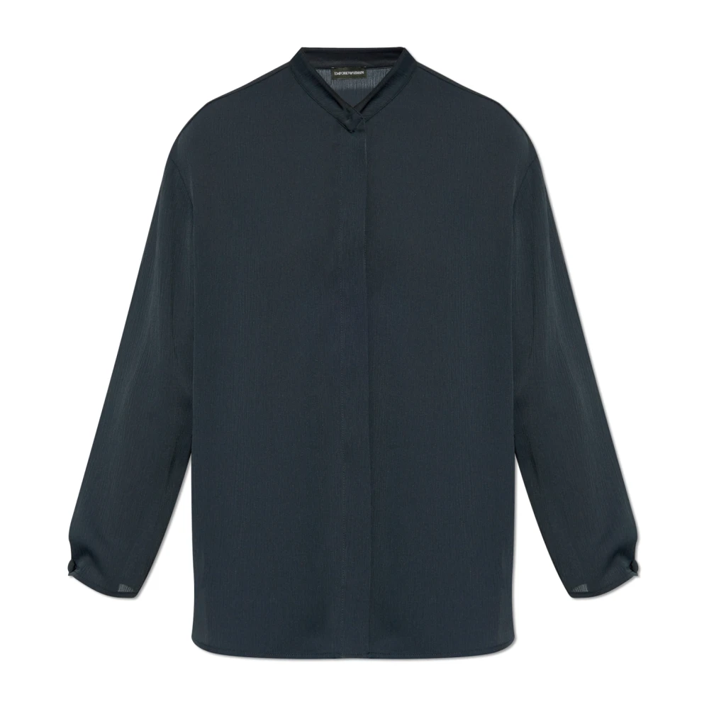 Emporio Armani Overhemd met zijsplitten Gray Dames