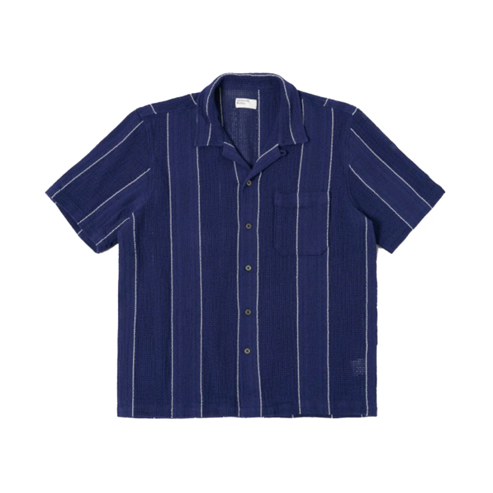 Universal Works Gestreept Reef Overhemd Blue Heren