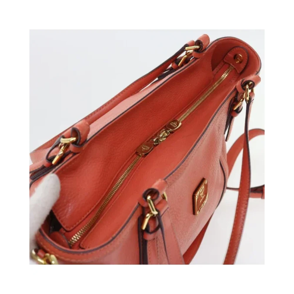 MCM Pre-owned Leather handbags Orange Dames