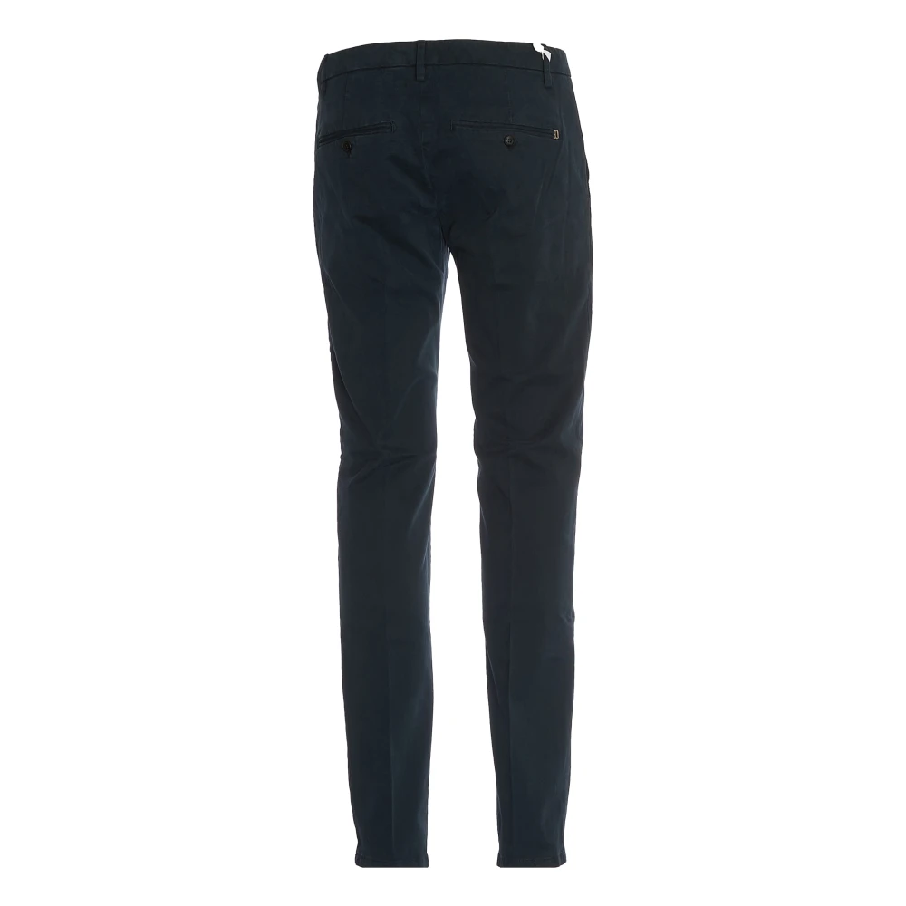 Dondup Blauwe Regular Broek Verhoog Stijl Blue Heren