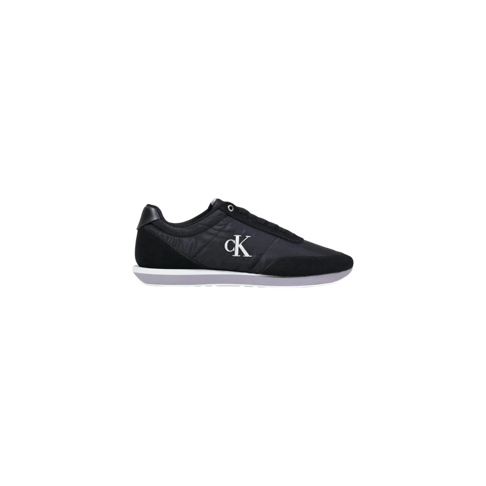 Calvin Klein Jeans Men's Black Sneakers, 7 Uk, Lace-Up Polyester Trainers