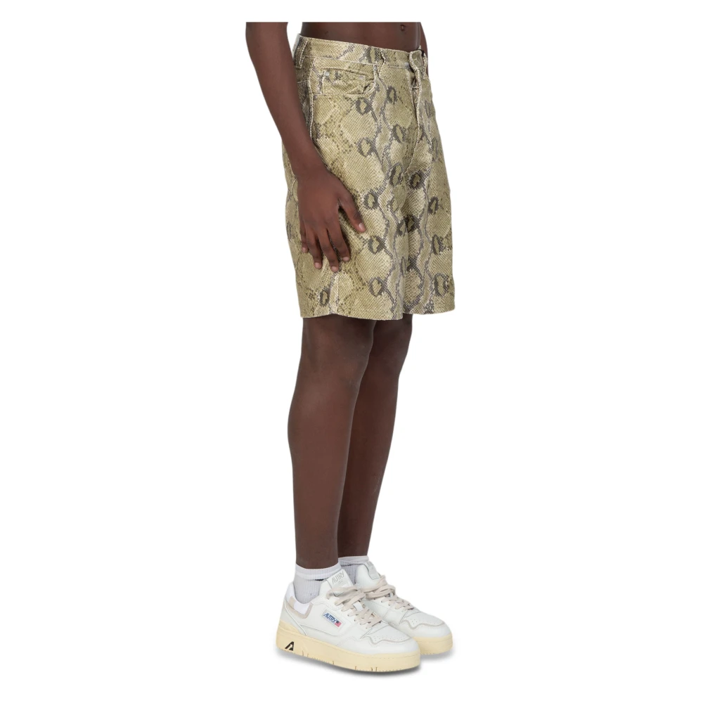 Pleasures Groene Cracked Rattle Shorts Green Heren