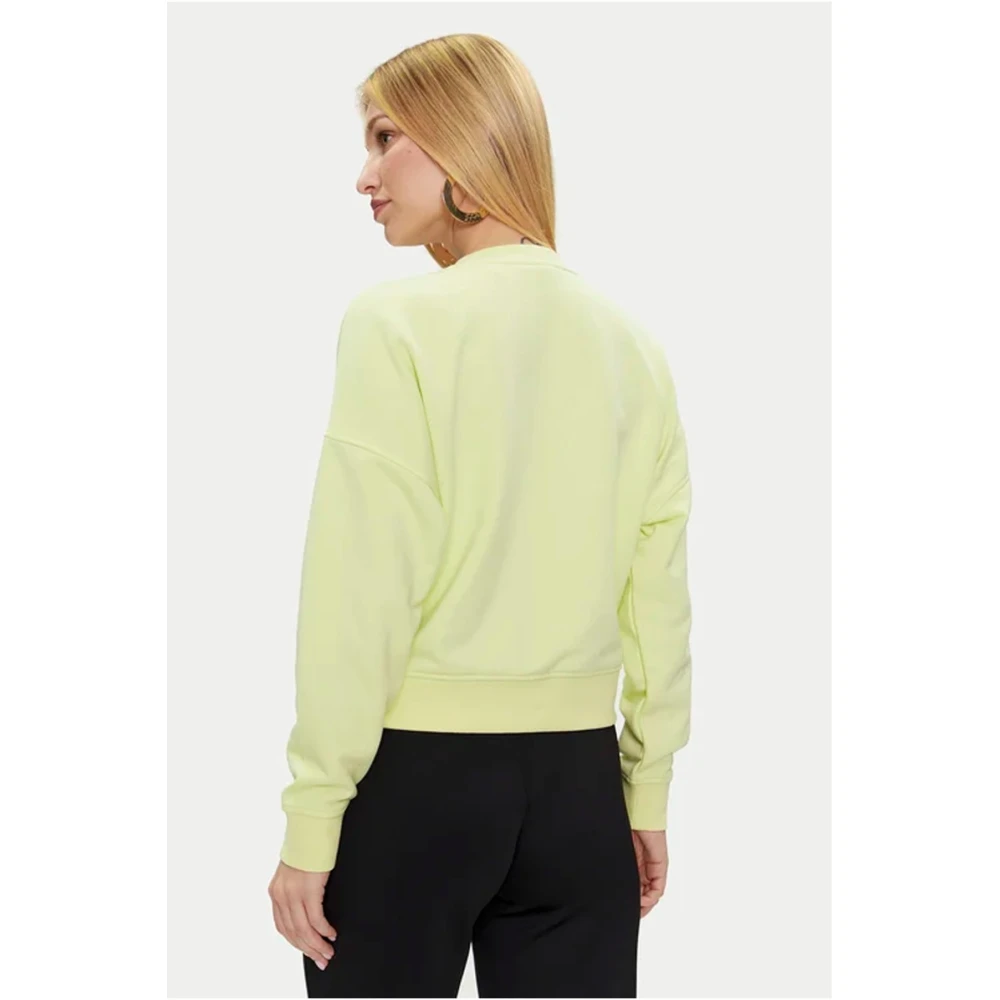 Guess Studded Logo Sweatshirt Relaxte pasvorm Green Dames