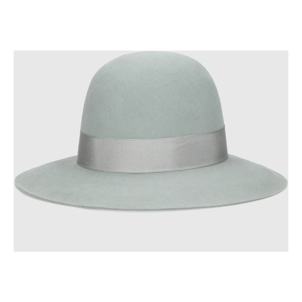 Borsalino Eleonora Folar Grote Rand Hoed Gray Dames