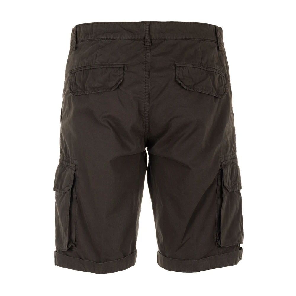 40Weft Zwarte Cargo Bermuda Shorts Black Heren