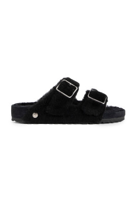 shearling-buckle-sandals