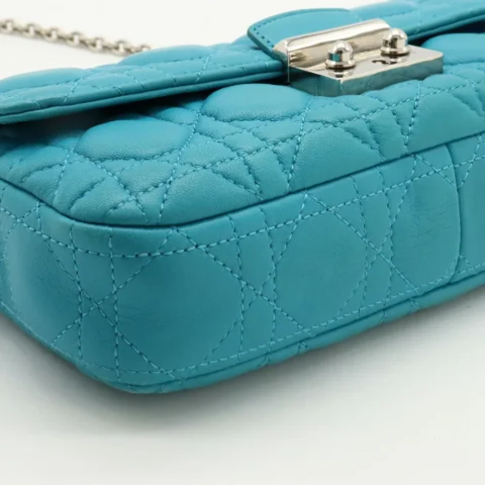 Dior Vintage Pre-owned Leather wallets Blue Dames