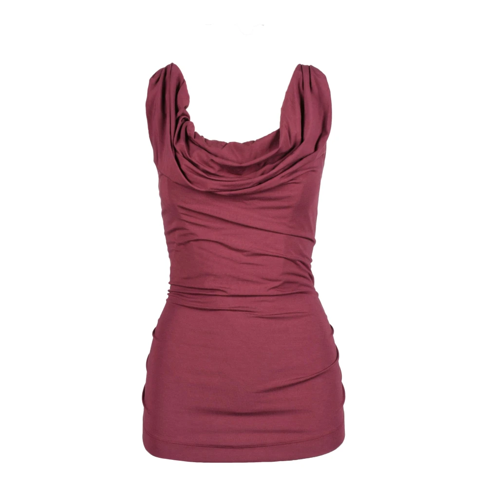 Vivienne Westwood Elegante Viscose Elastaan Top Red Dames