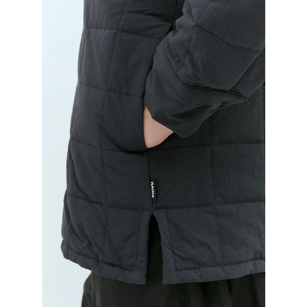 Rains Giron Liner Overshirt Jacket Black Heren