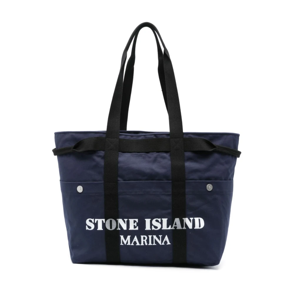 Stone Island Tote Bags Blue Heren