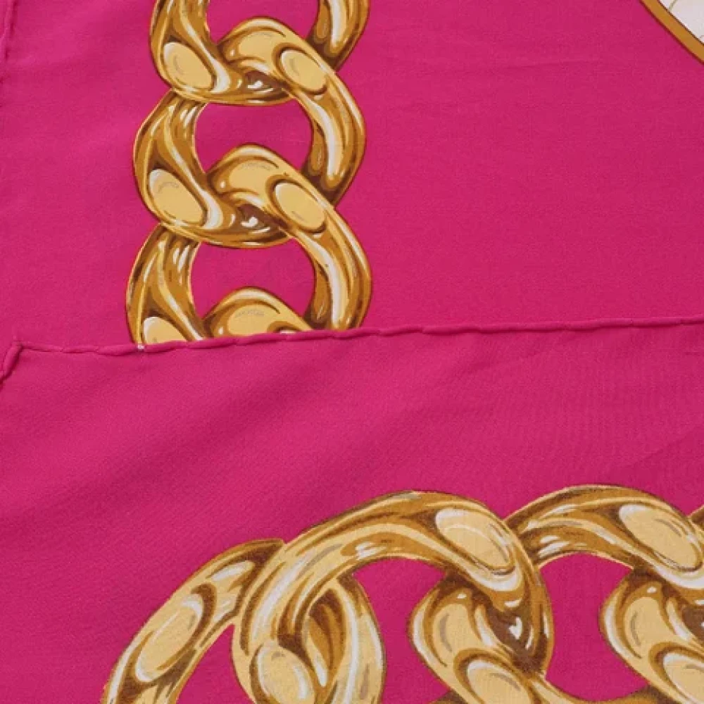Chanel Vintage Pre-owned Silk scarves Pink Dames