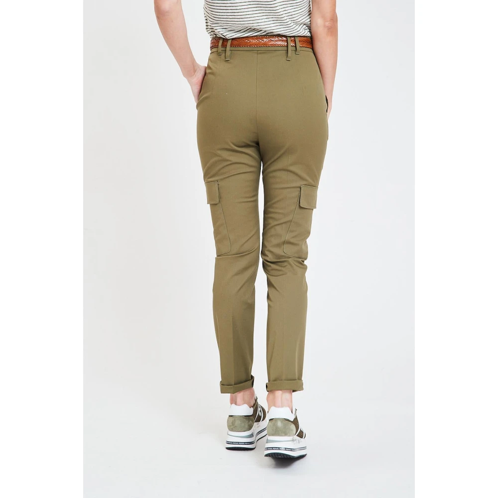 Max Mara Alfio Broek met Twee Zakken Green Dames