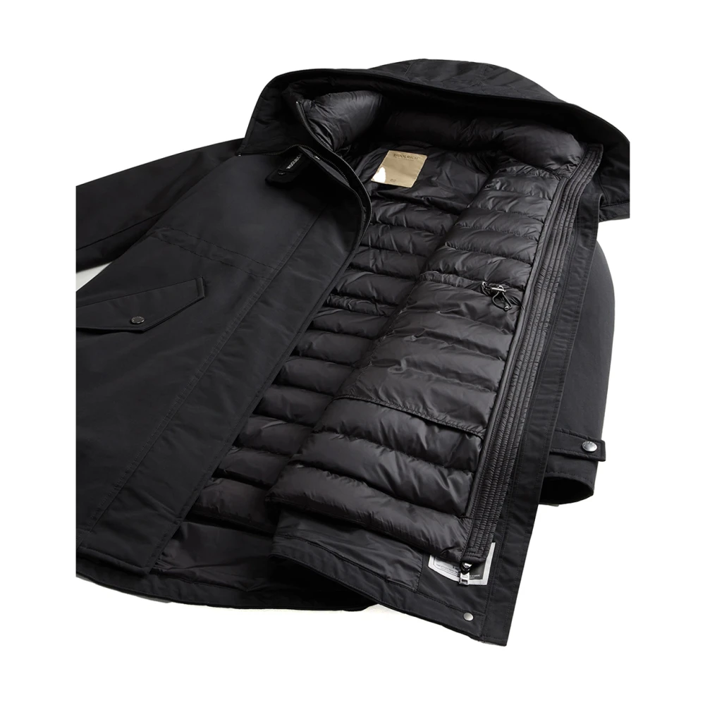 Woolrich Zwarte 3-in-1 waterbestendige jas Black Dames