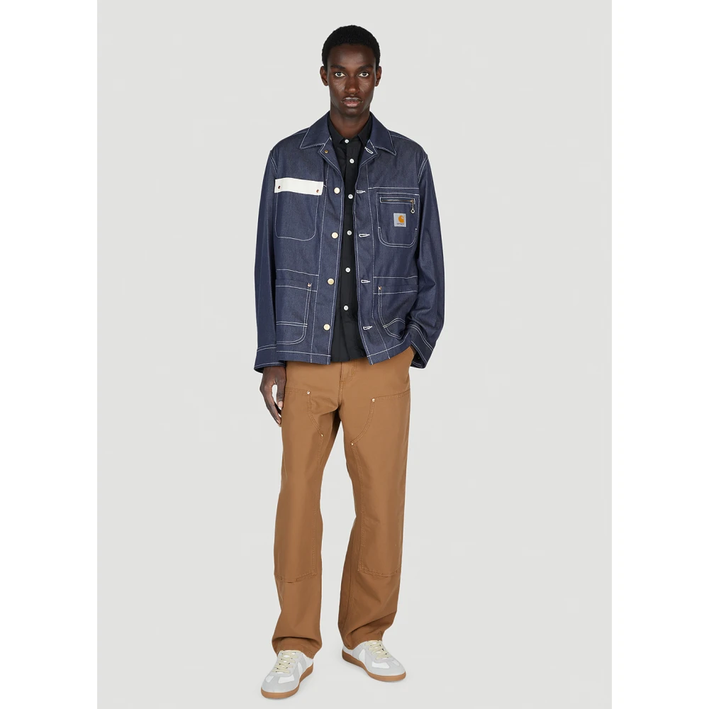 Carhartt WIP Logo Patch Poplin Overhemd Black Heren