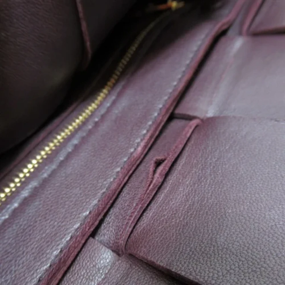 Bottega Veneta Vintage Pre-owned Leather crossbody-bags Purple Dames