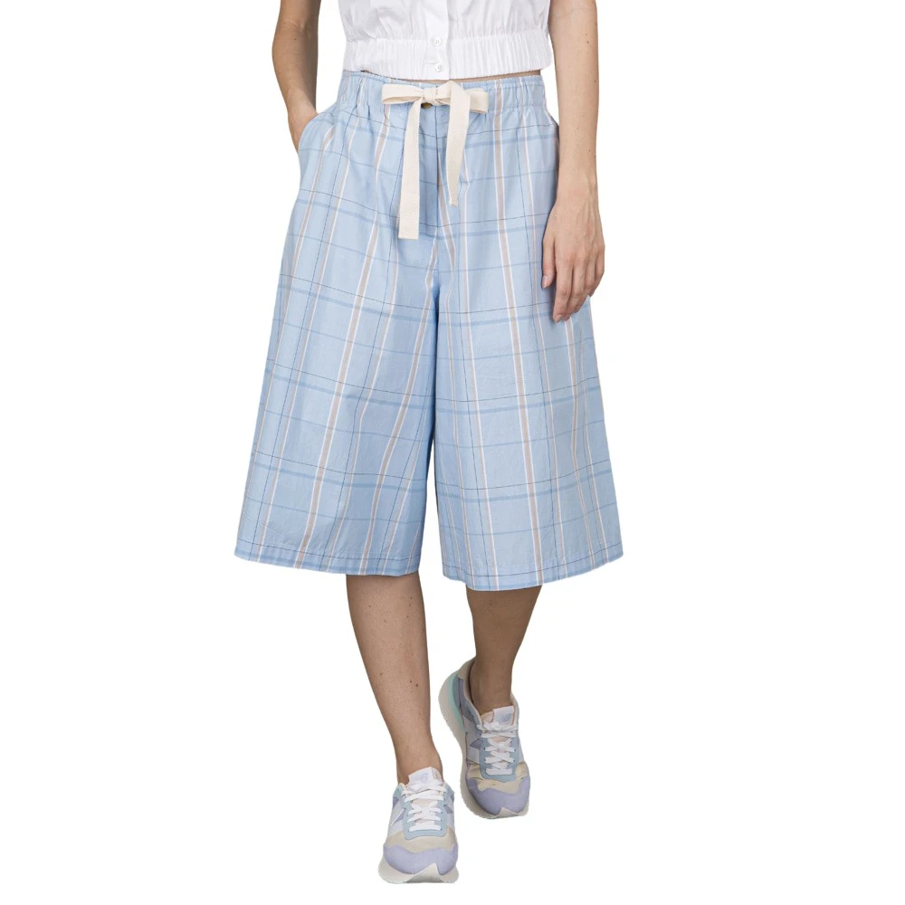 Semicouture Korte broek Blue Dames
