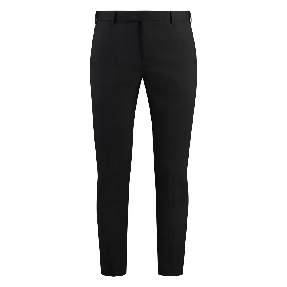 Pt Torino Men's Black Dieci Wool Blend Trousers - Suit Trousers - 2XL - Trousers