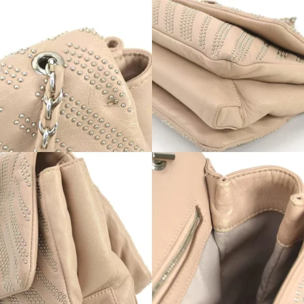 Salvatore Ferragamo Pre-owned Leather shoulder-bags Beige Dames
