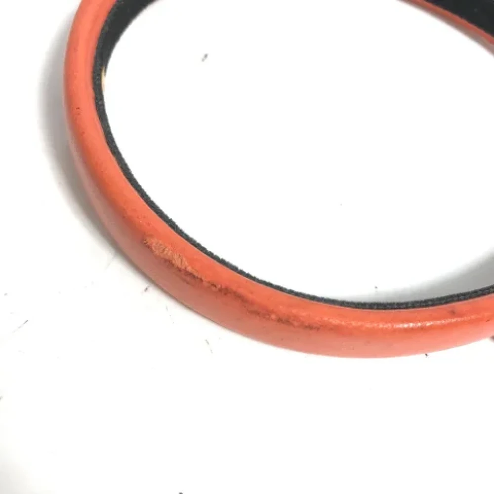 Chanel Vintage Pre-owned Leather hair-accessories Orange Dames
