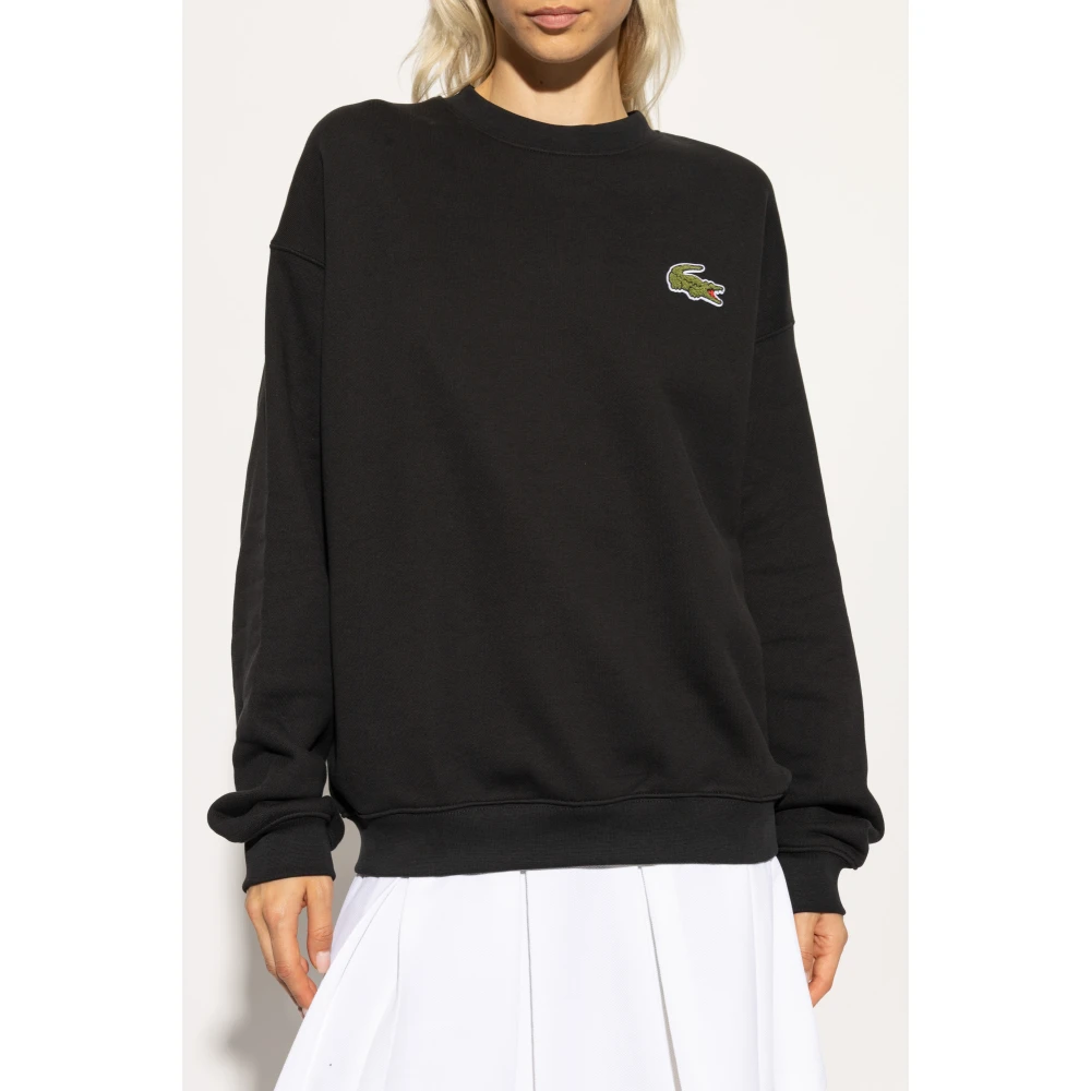 Lacoste Sweatshirt met logo Black Unisex