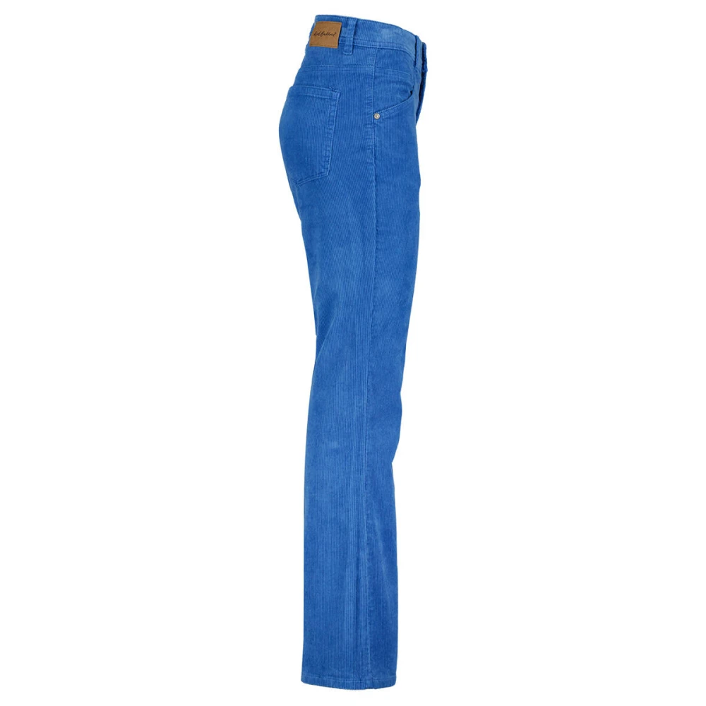Red Button Ribfluwelen Bibette Broek Blue Dames