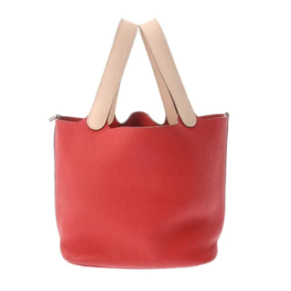 Hermès Vintage Pre-owned Leather handbags Red Dames