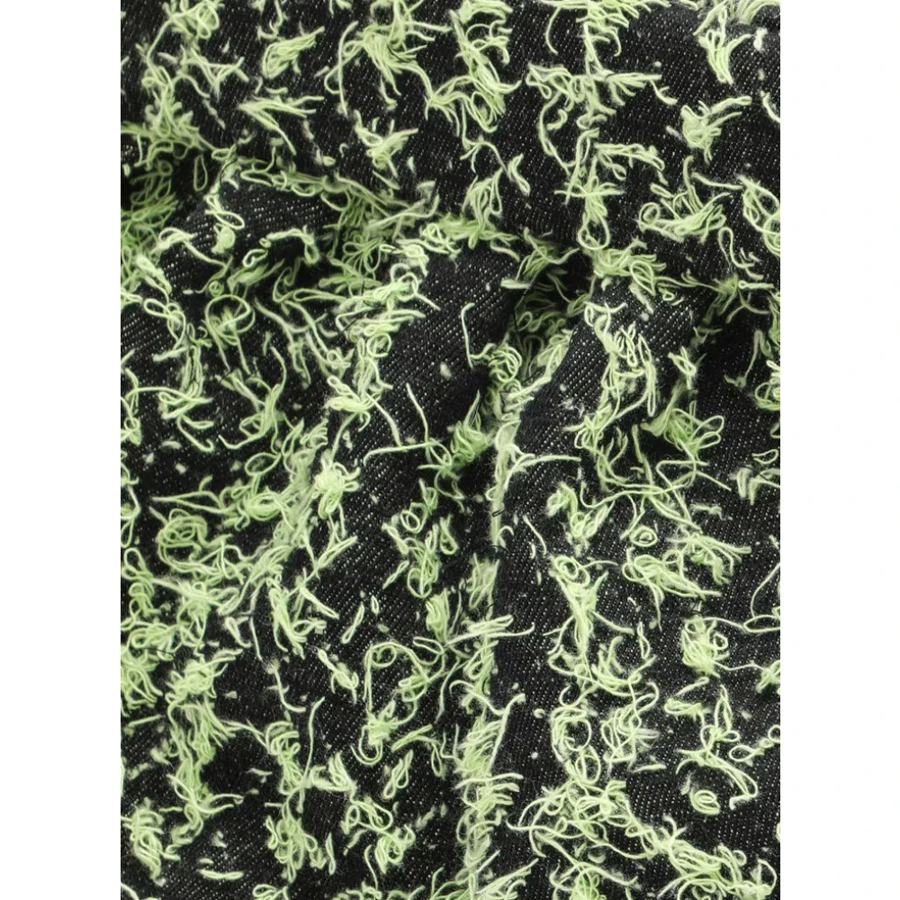 THEMOIRè Frayed Foliage Clutch Tas Vegan Stof Green Dames