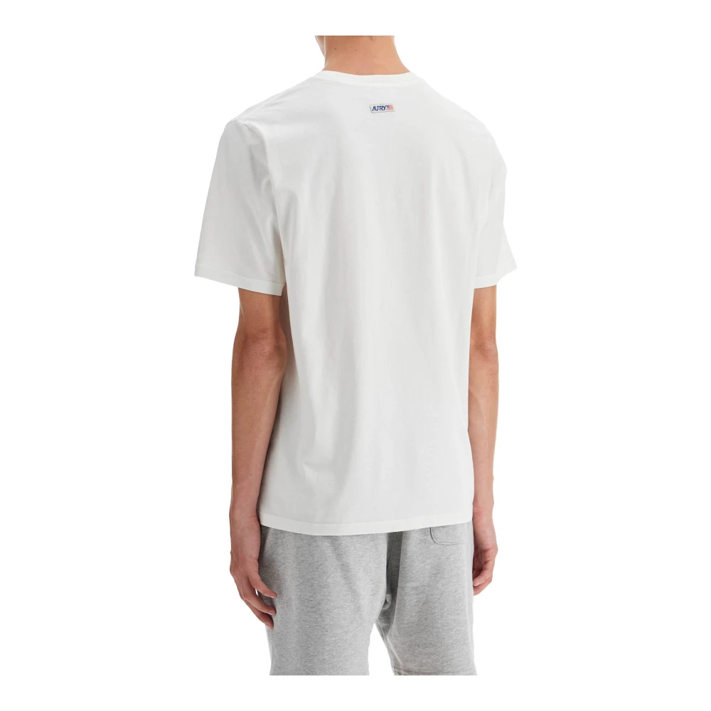 Autry Vintage Washed Relaxed Fit T-Shirt White Heren