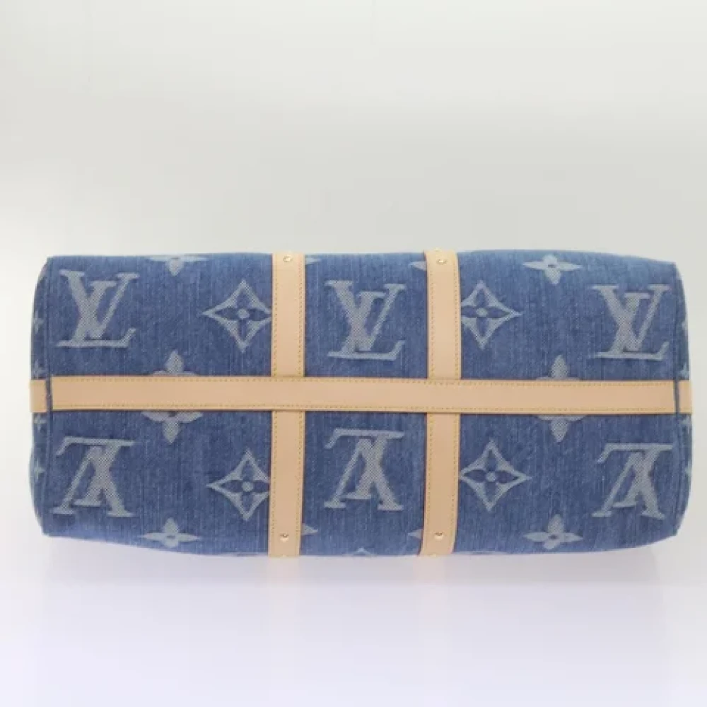 Louis Vuitton Vintage Pre-owned Denim travel-bags Blue Dames