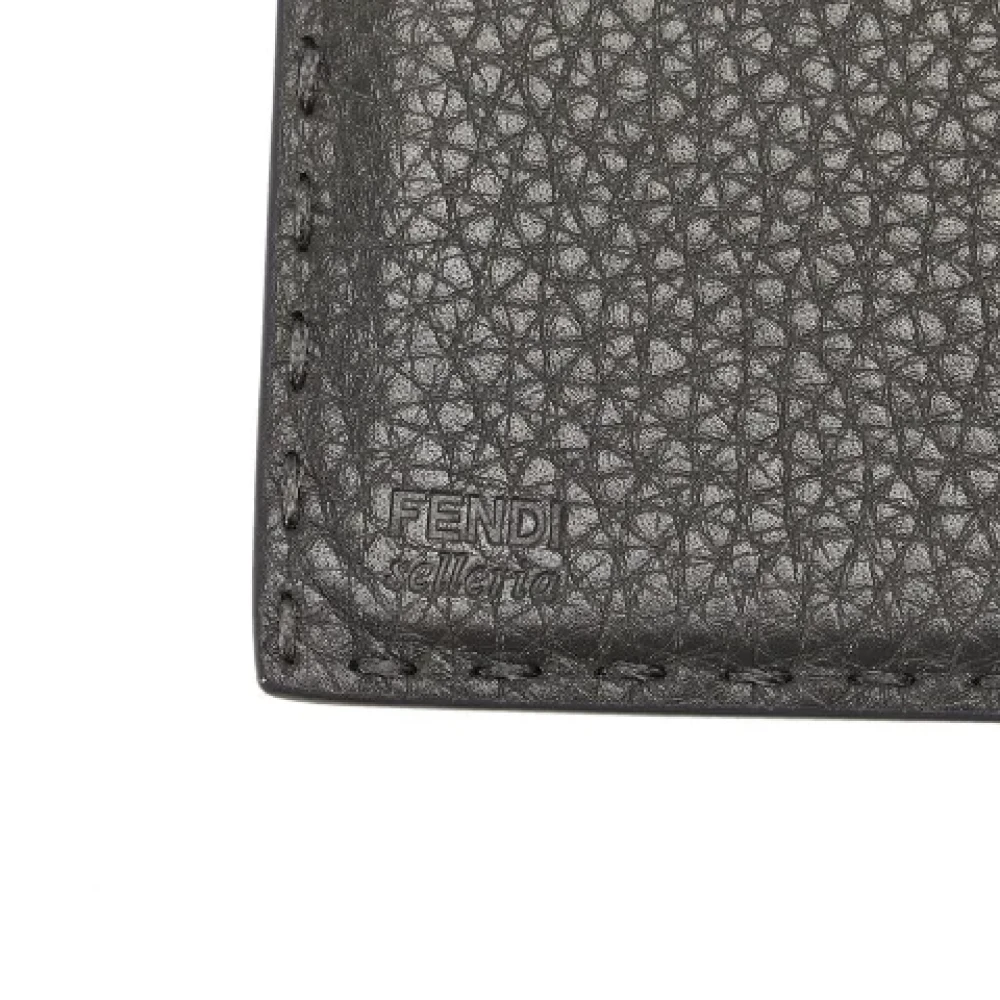 Fendi Vintage Pre-owned Leather wallets Gray Dames
