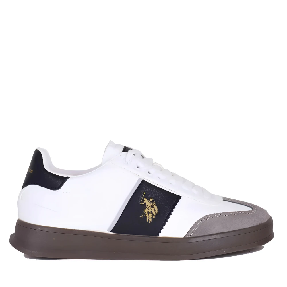 U.s. Polo Assn. White Sneakers, Male, 8 Uk, Campy Sneaker