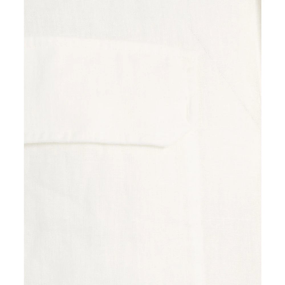 C.P. Company Wit Linnen Overhemd Klassieke Kent Kraag White Heren