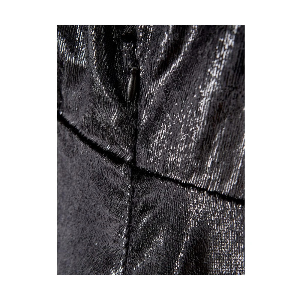 Lardini Elegante Zwarte Polyester Jurk Black Dames
