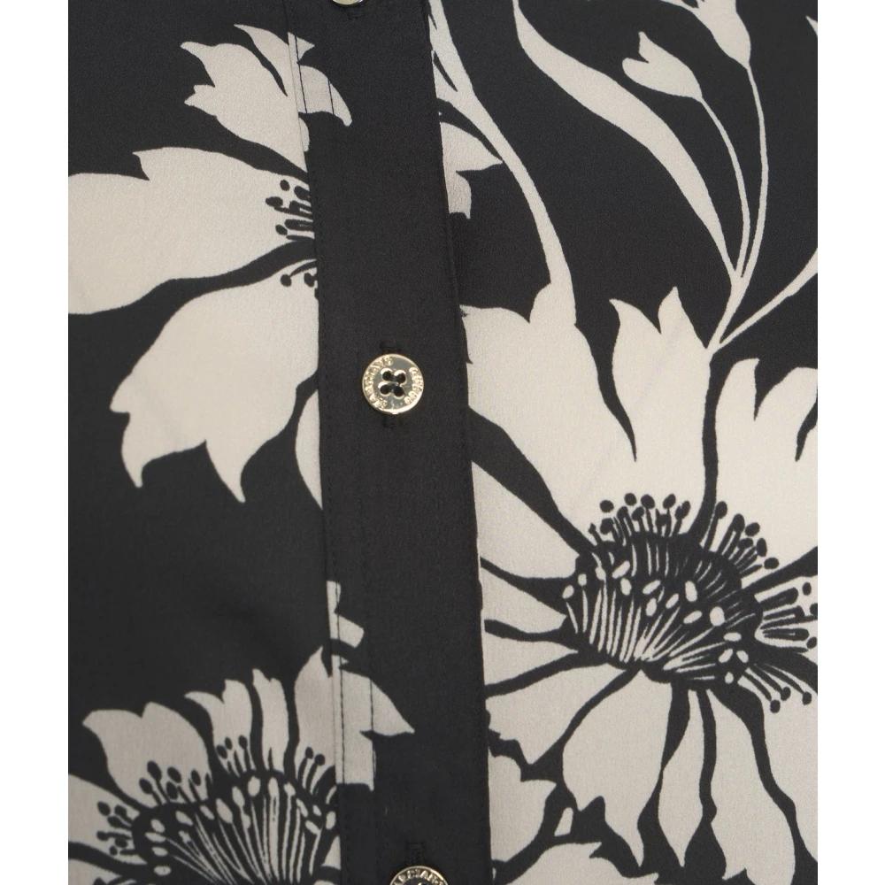 Guess Zwarte Bloes Bloemen Elegant Stijl Black Dames