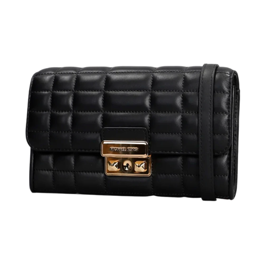 Michael Kors Elegante leren schoudertas Black Dames