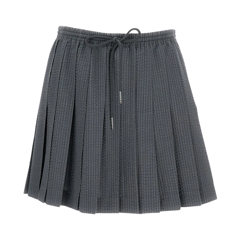 Thom Browne Women's Gray Short Skirts, Xs, Pleated Skirt