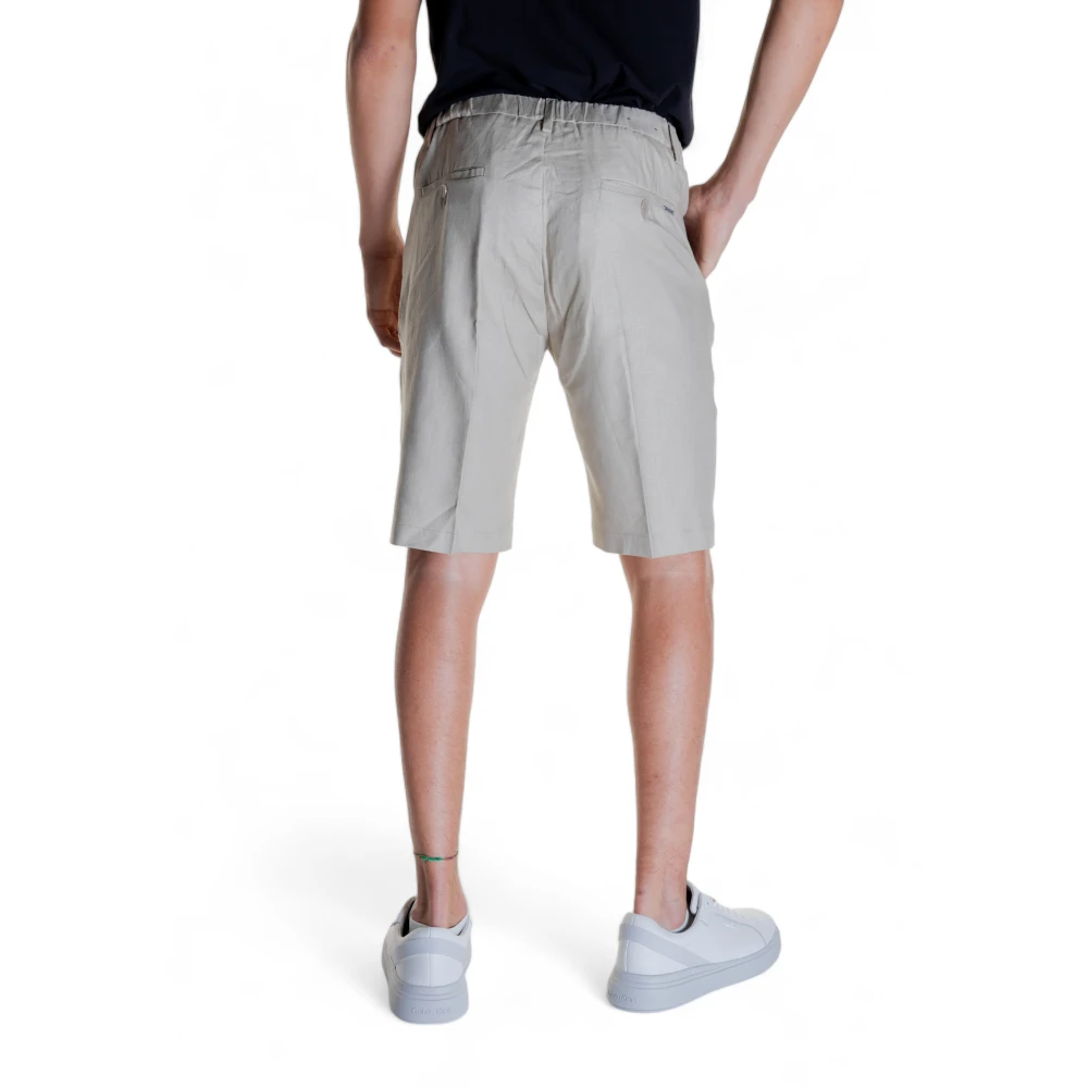 Antony Morato Beige Linnen Blend Rits Shorts Beige Heren