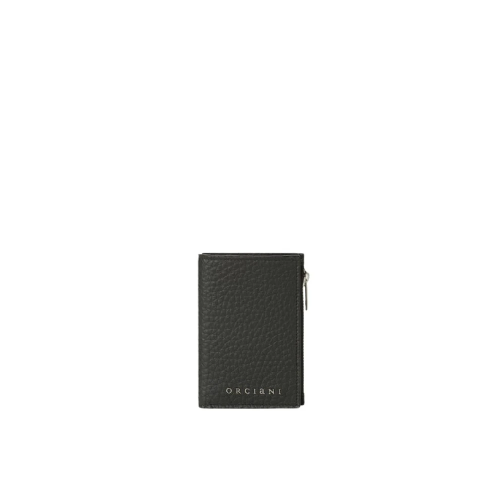 Orciani Mjuk läderplånbok med RFID-skydd Black, Dam