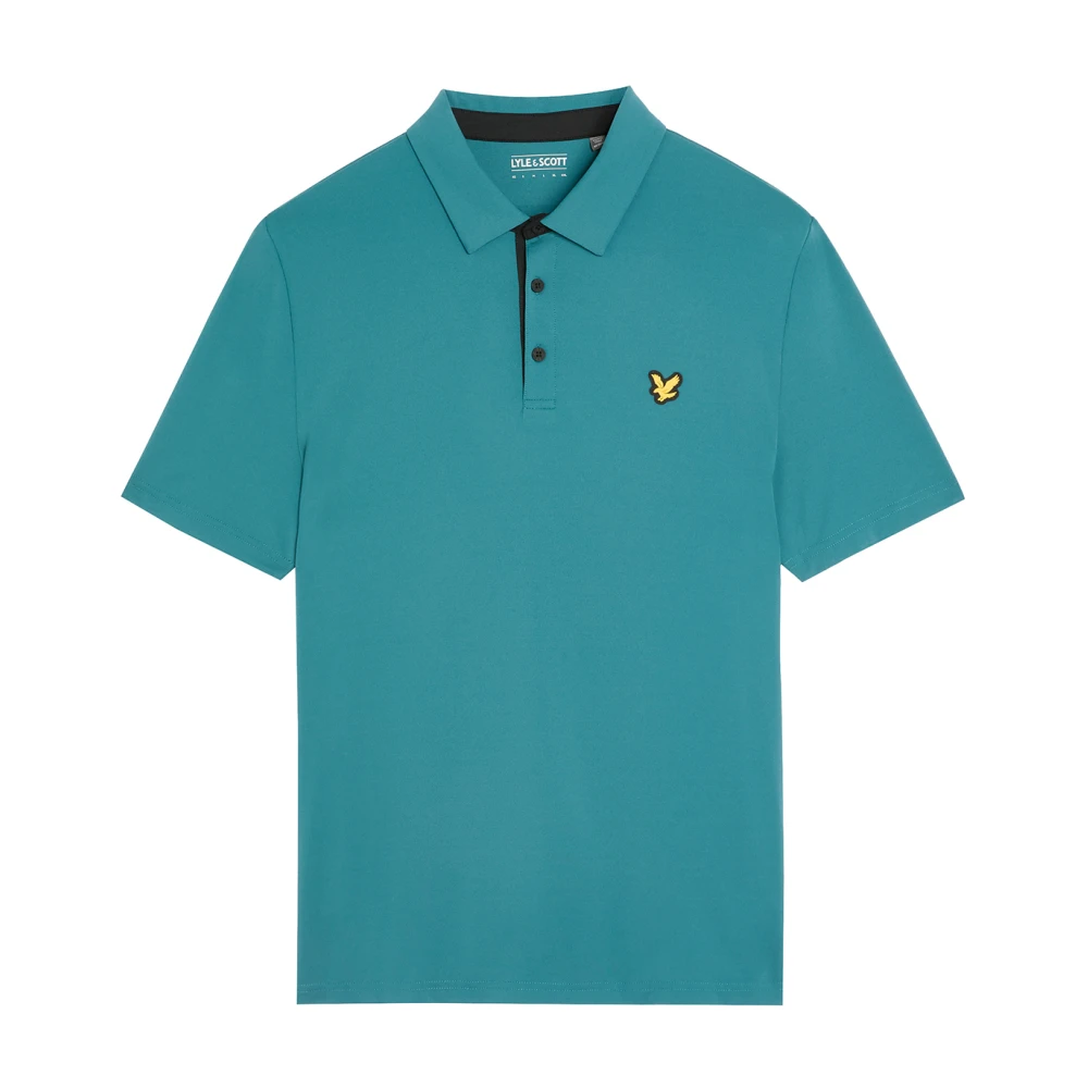 Lyle & Scott SS Polo Shirts Contrast Placket Polo Shirt Blue Heren