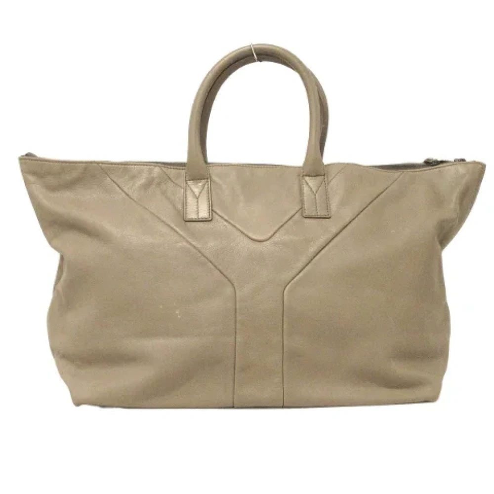 Saint Laurent Vintage Pre-owned Leather travel-bags Grijs Dames