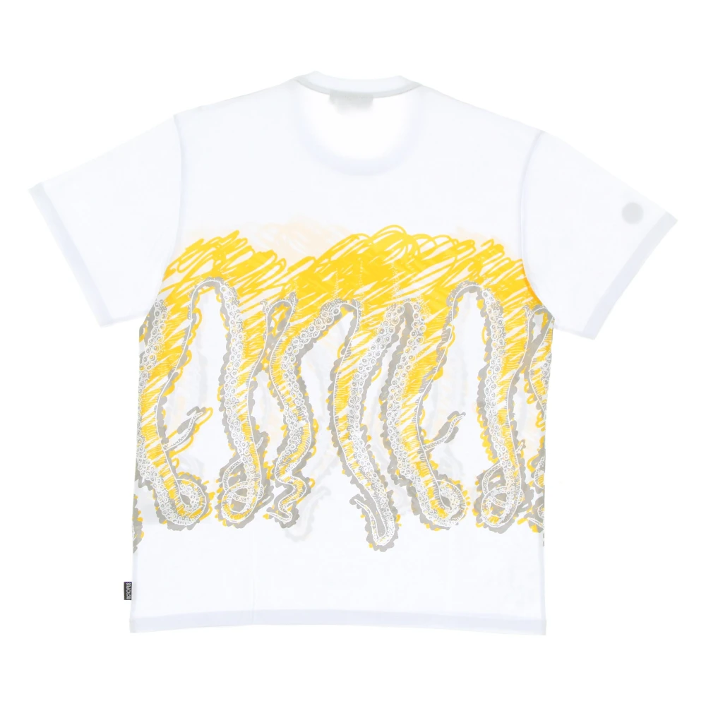 Octopus Wit T-shirt met print voor heren White Heren