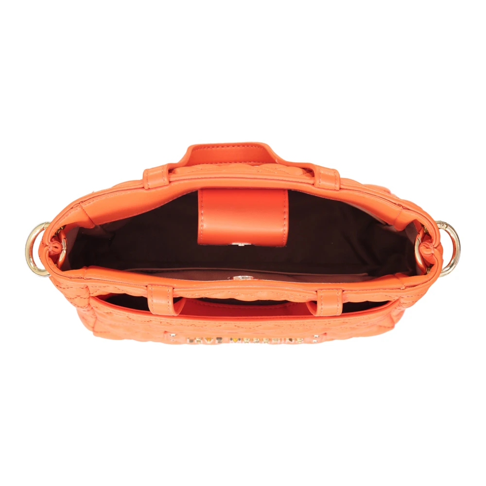 Love Moschino Gewatteerde Handtas met Afneembare Clutch Orange Dames
