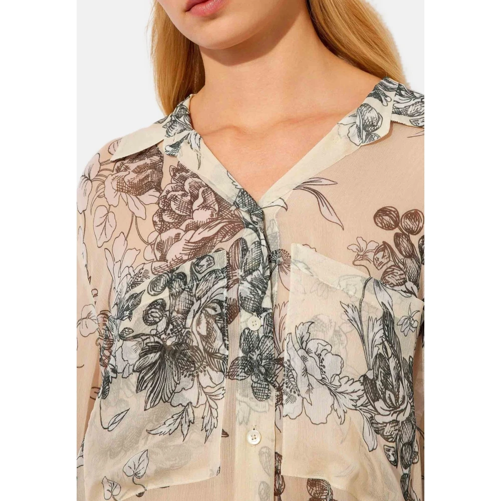 Semicouture Botanic Print Lange Mouwen Shirt Multicolor Dames