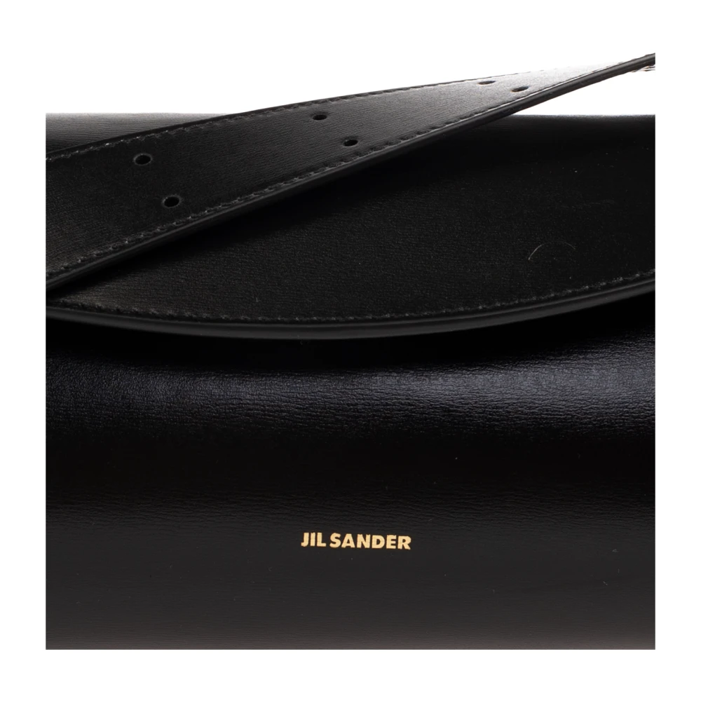 Jil Sander Grote Cannolo schoudertas Black Dames